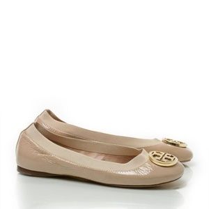 Tory Burch Caroline Patent Leather Ballerina Flat